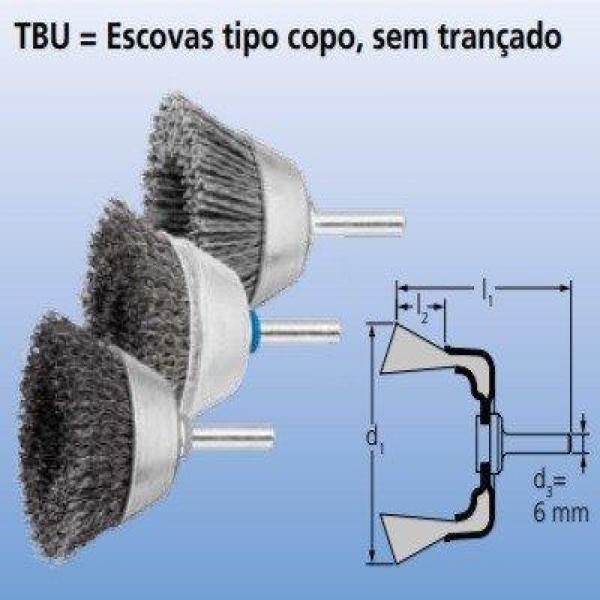 Escova trançada tipo copo