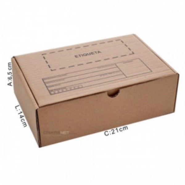 Caixa de papelão tipo maleta