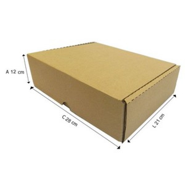 Caixa de papelão tipo maleta