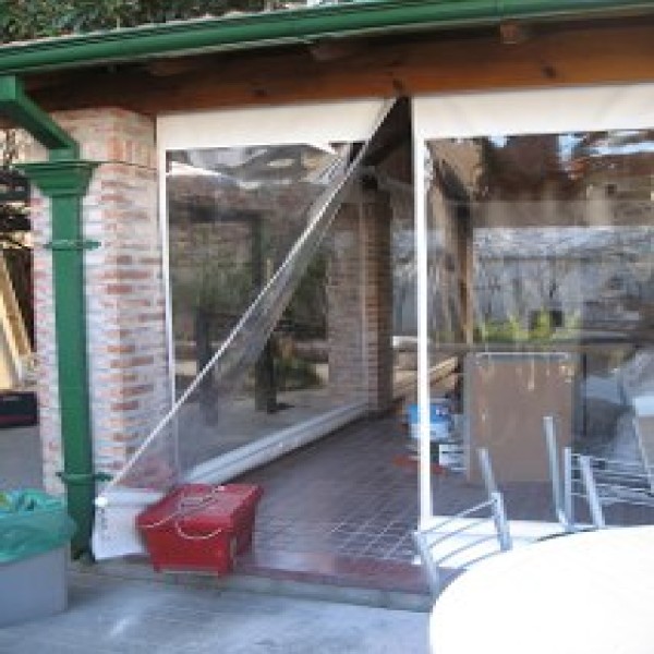 Lona cortina transparente