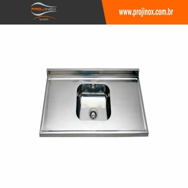 Bancada de aço inox com cuba