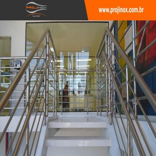 corrimão de inox para escada
