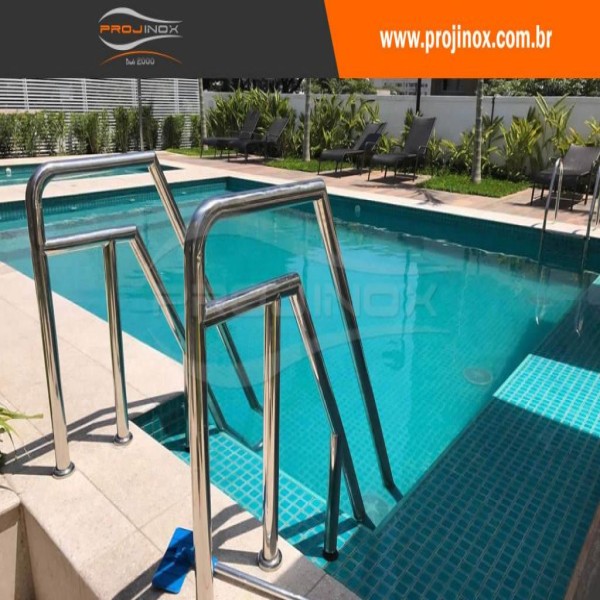 corrimão de inox para piscina