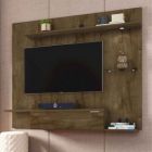painel para tv com madeira rústica