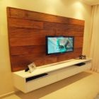 painel de madeira rustica para tv