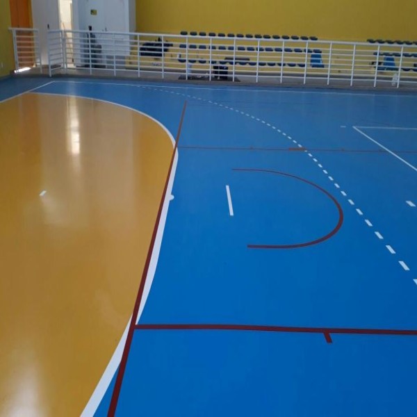 Quadra esportiva emborrachada