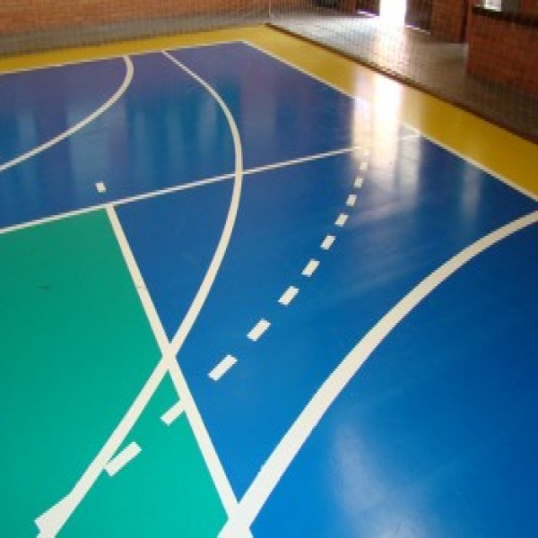 Quadra esportiva emborrachada