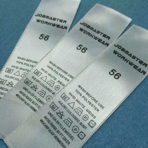 Etiqueta de composição cetim