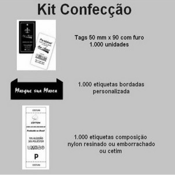 Etiqueta de composição cetim