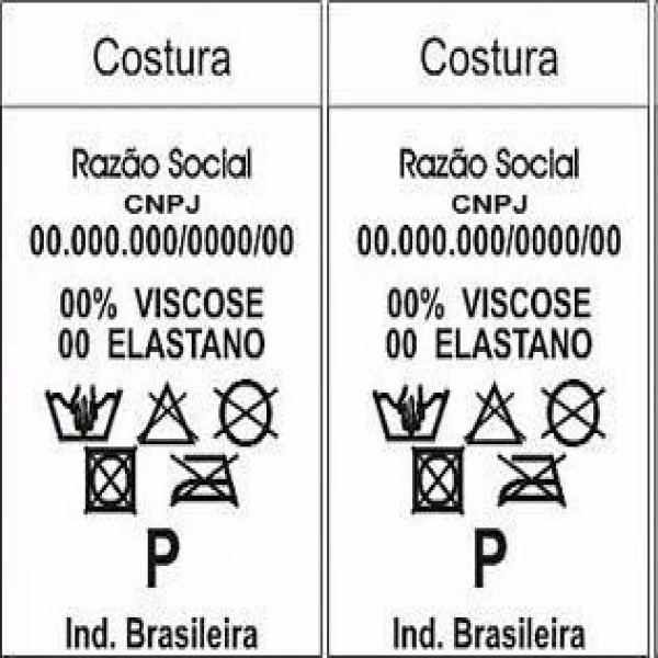Etiqueta de composição nylon resinado