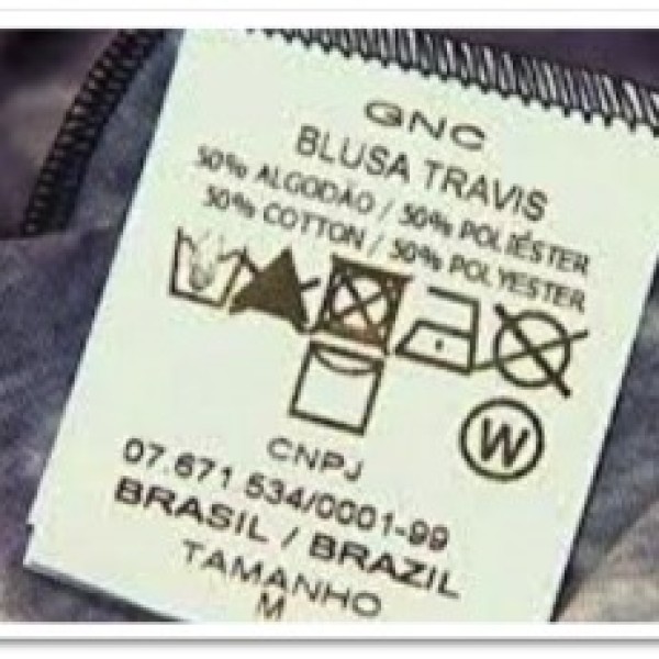 Etiqueta de composição nylon