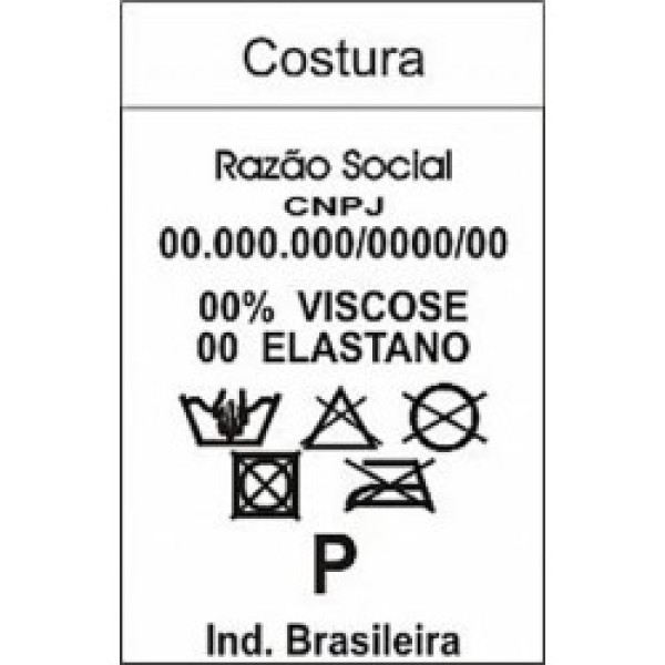 Etiqueta de composição preço