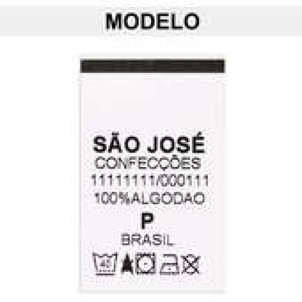 Etiqueta de composição preço