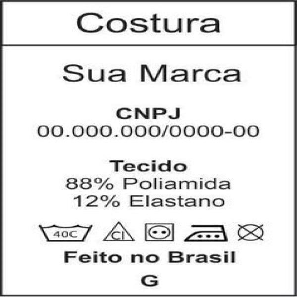 Etiqueta de composição preço