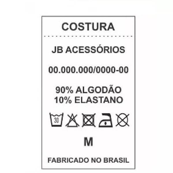 Etiqueta de composição têxtil