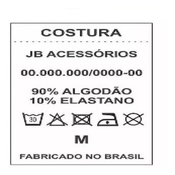 Etiqueta de composição têxtil