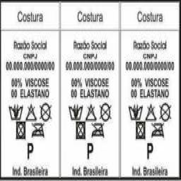 Etiqueta de composição têxtil