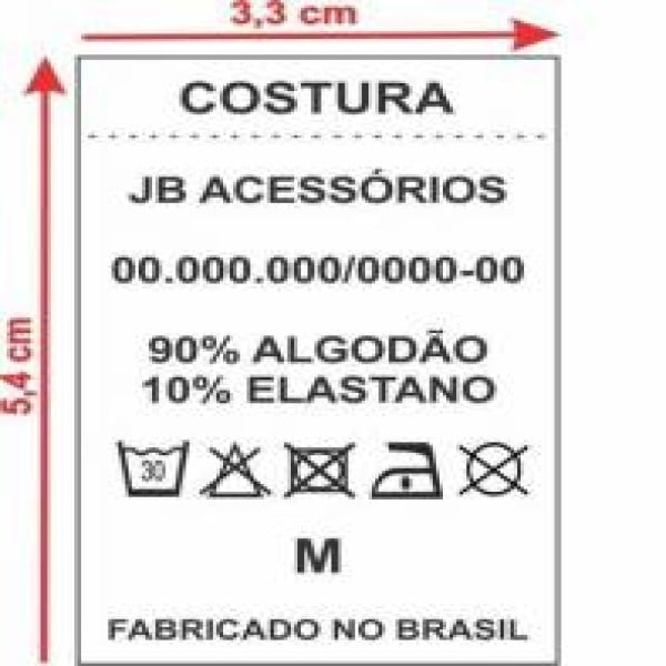 Etiqueta de composição têxtil
