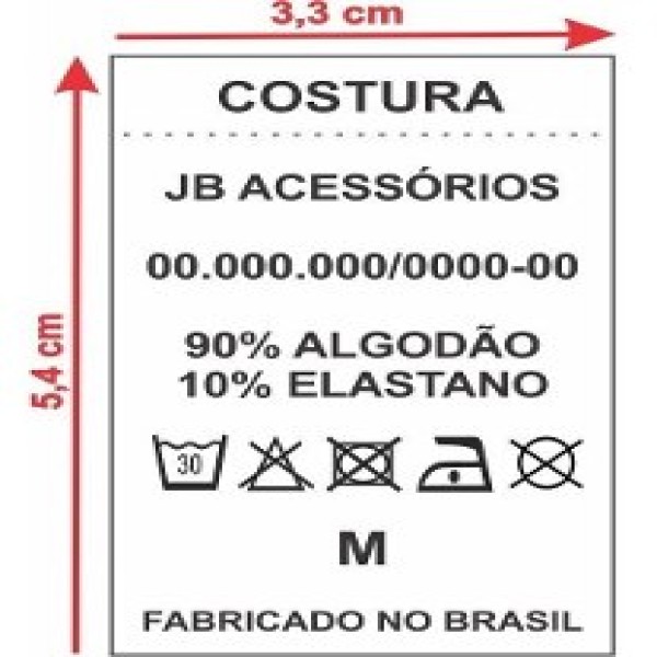 Etiqueta de composição têxtil