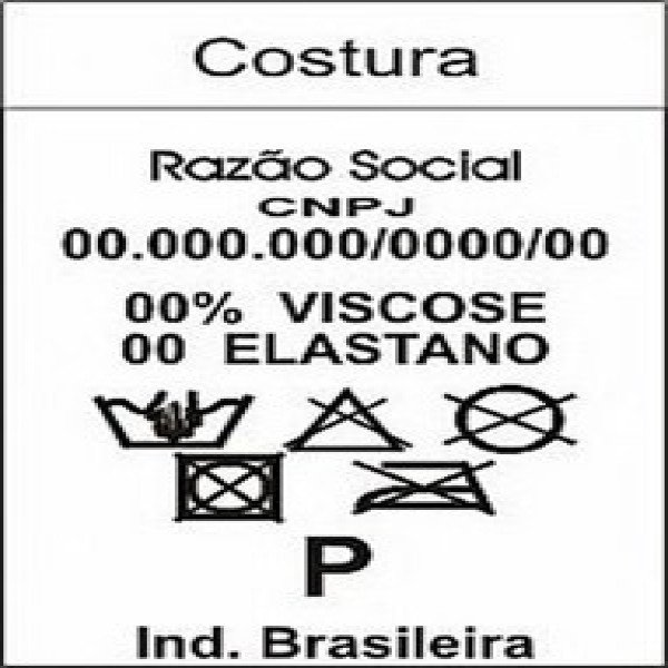 Etiqueta de composição têxtil