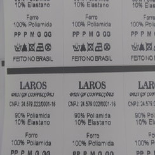 Etiqueta de composição