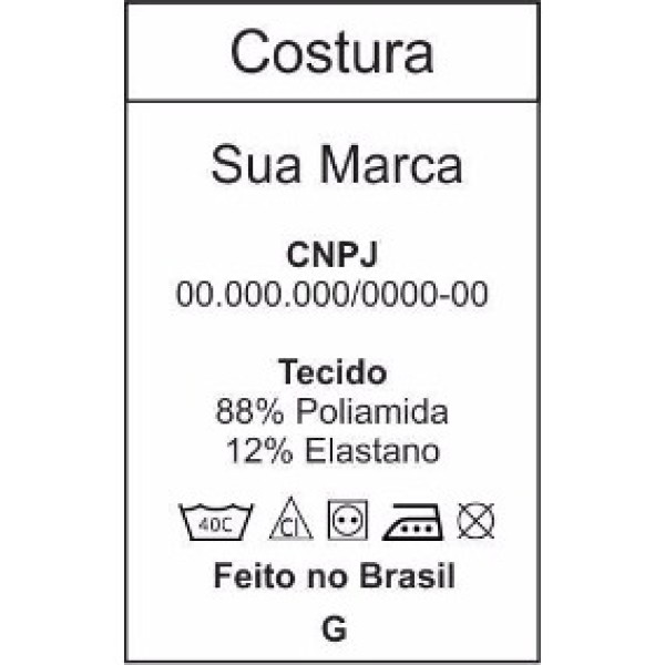 Etiqueta de composição