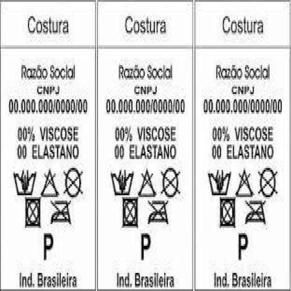 Etiqueta de composição