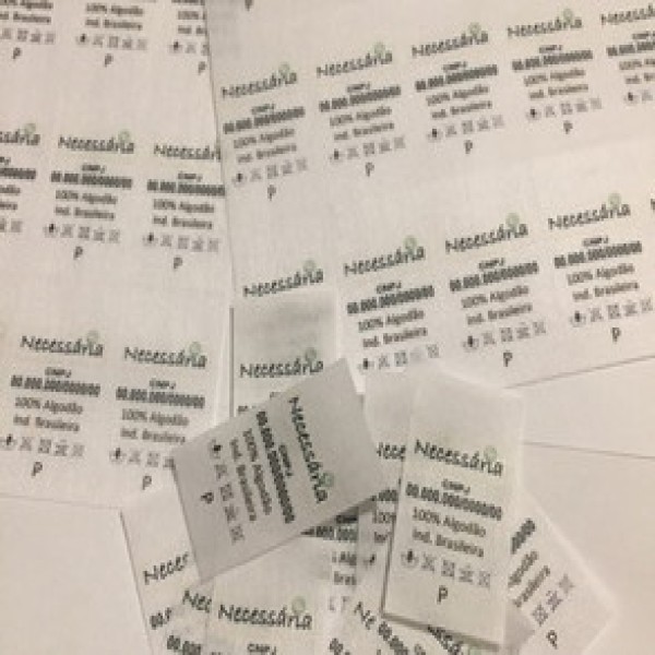 Etiqueta de composição