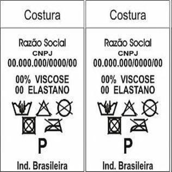 Etiqueta de composição
