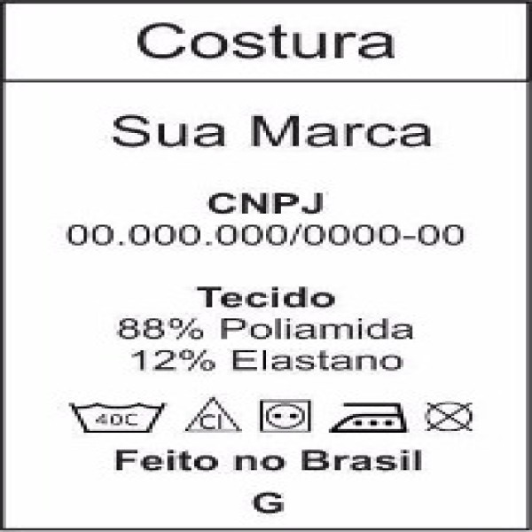 Etiqueta de composição