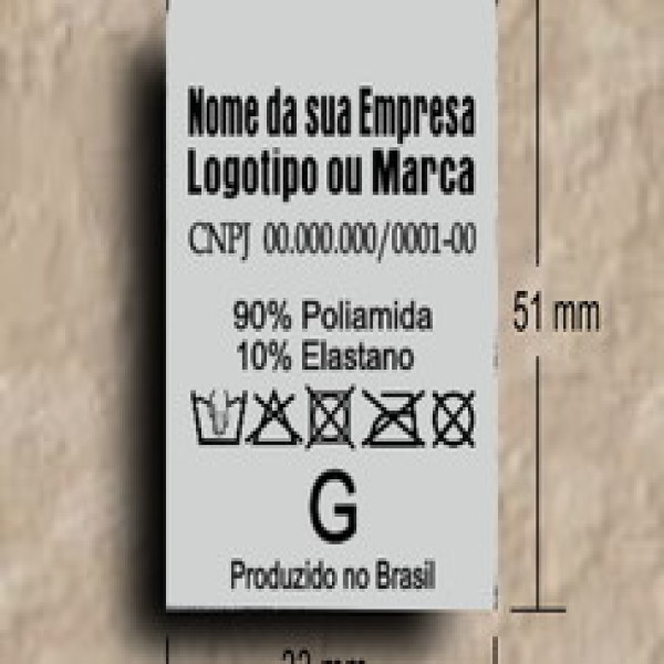 Etiqueta de nylon resinado