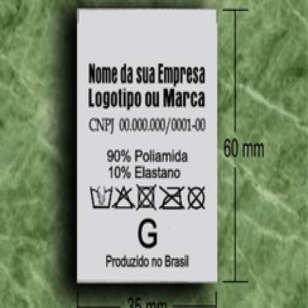 Etiqueta de nylon resinado