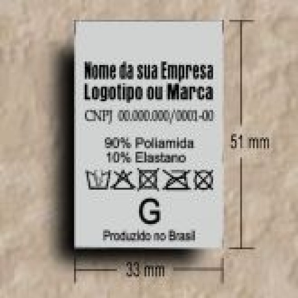 Etiqueta de nylon resinado