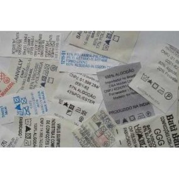 Fabricante de etiquetas de composição nylon