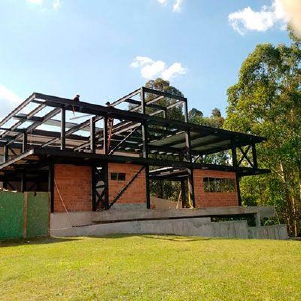 laje steel deck montagem