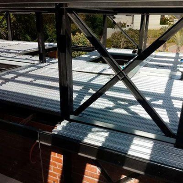 laje steel deck montagem