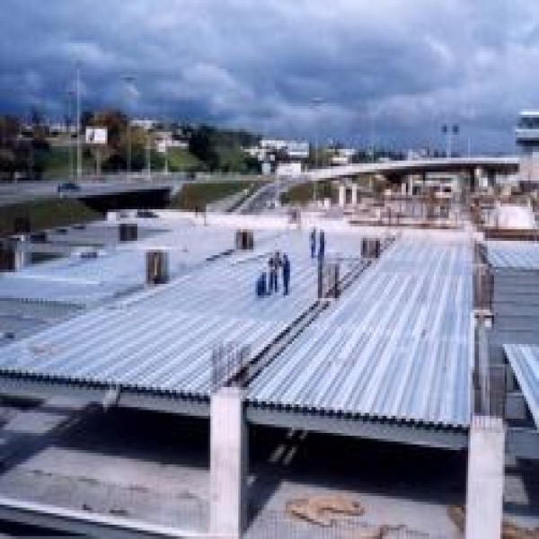 laje steel deck montagem