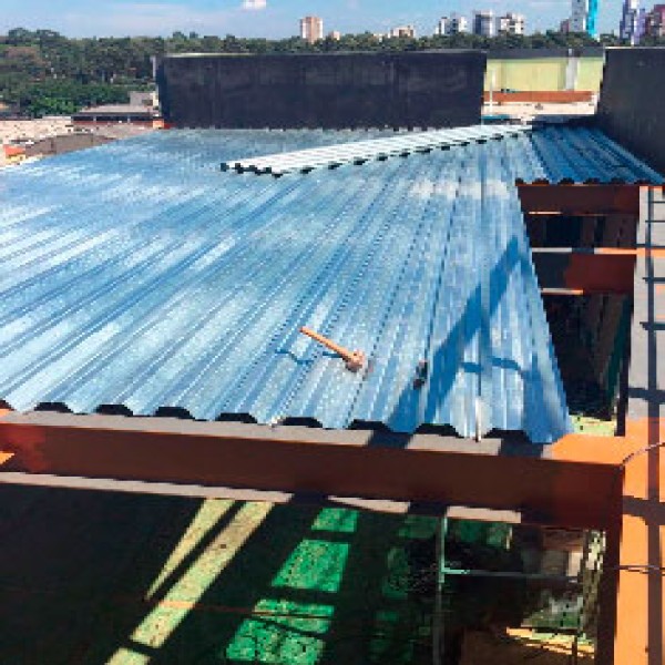 laje steel deck montagem