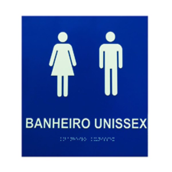 Placa em braille para corrimão