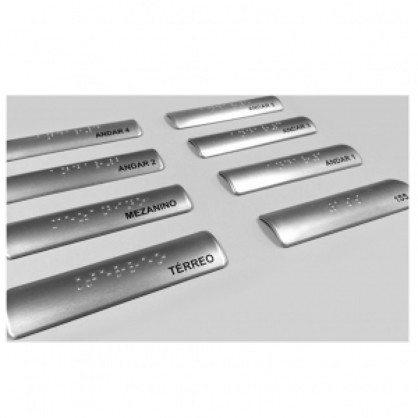 Sinalização em braille para corrimão