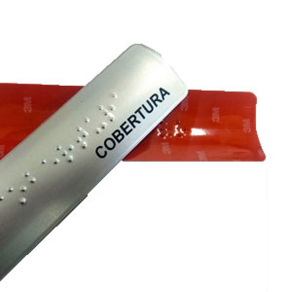 Sinalização em braille para corrimão
