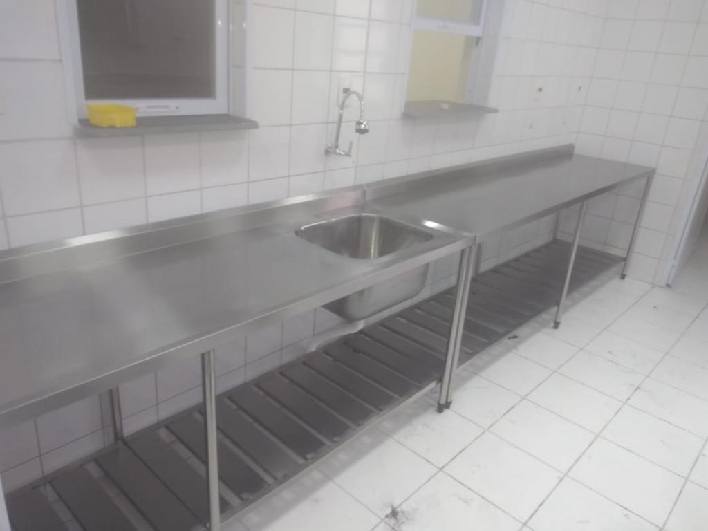 Bancada de inox cozinha