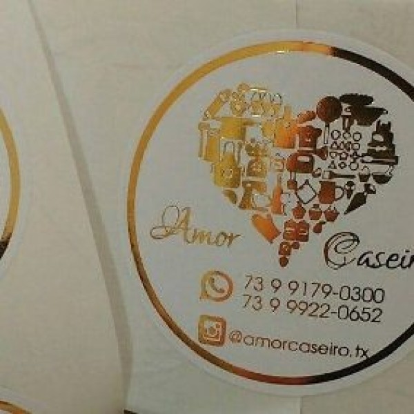 Etiqueta adesiva personalizada para presente
