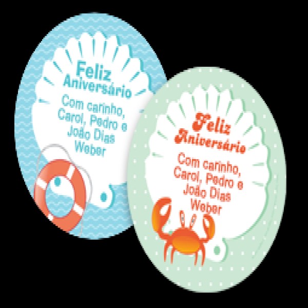 Etiqueta adesiva personalizada para presente