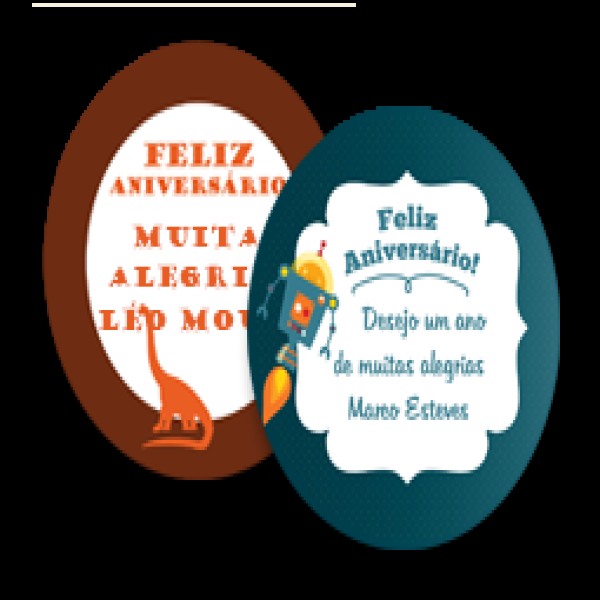 Etiqueta adesiva personalizada para presente