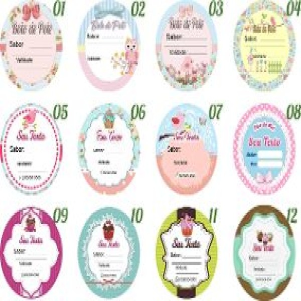 Etiquetas adesivas personalizadas para alimentos