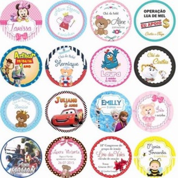 Etiquetas adesivas personalizadas para alimentos