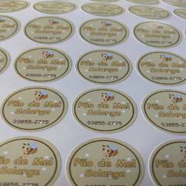 Etiquetas adesivas personalizadas para alimentos