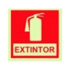 placa de sinalização de extintores fotoluminescente