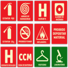 novas placas de sinalização de extintores